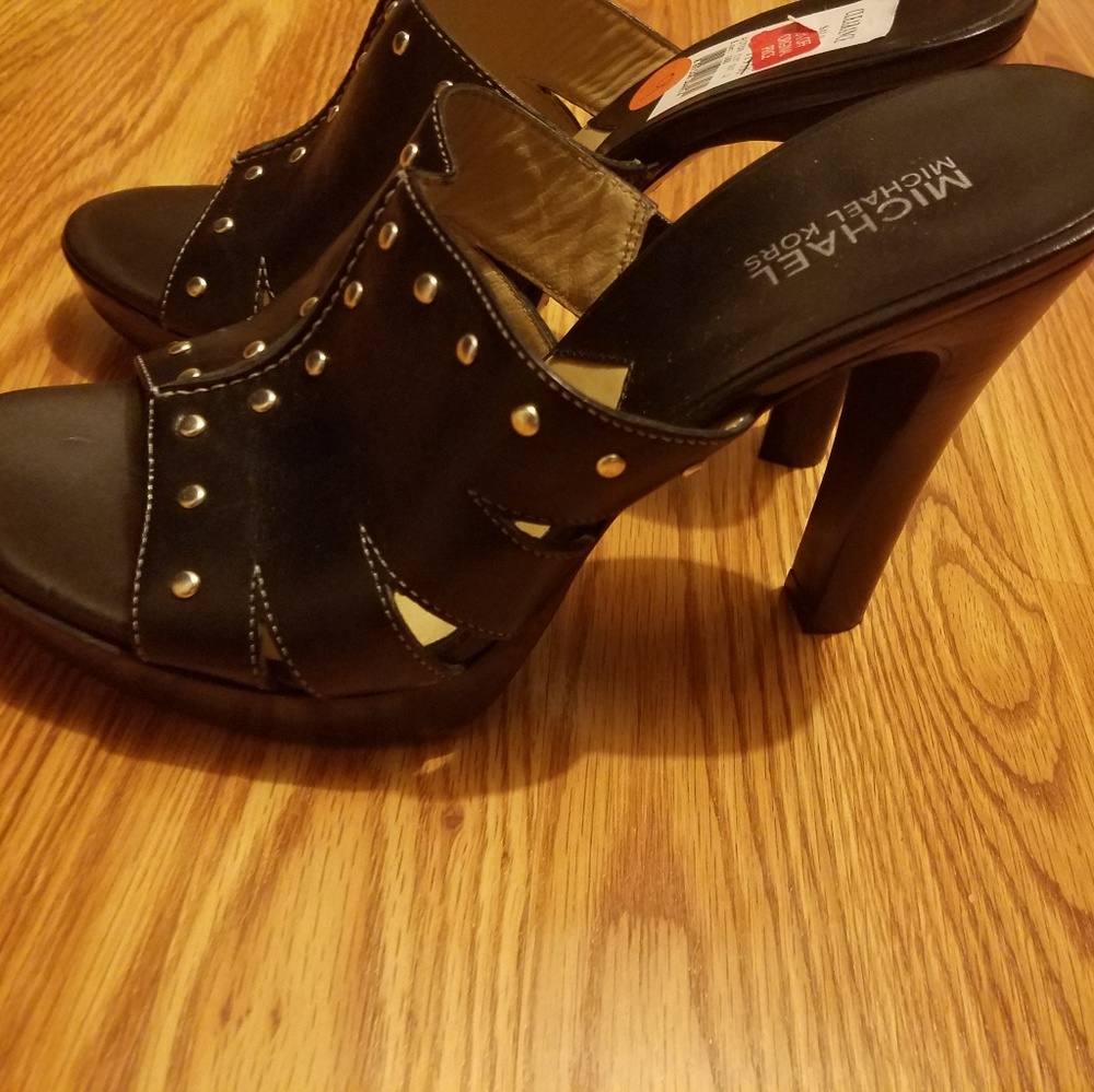 Michael Kors Studded Open Toe Mule Pump